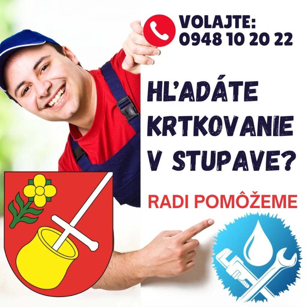 krtkovanie Stupava čistenie potrubia a odtoku